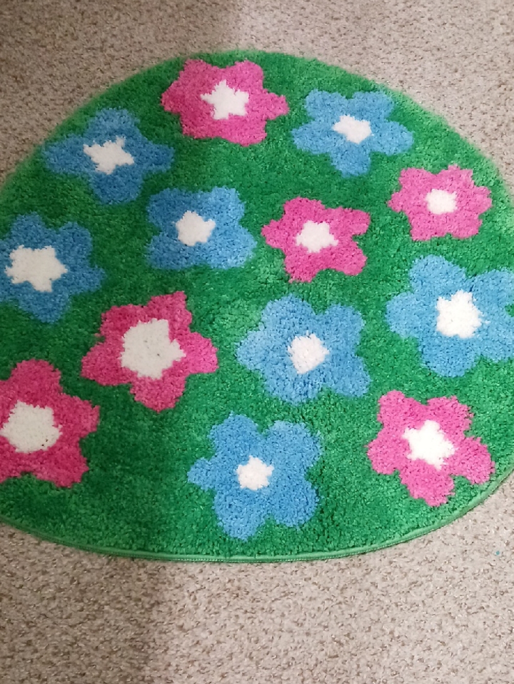 IKEA Bath mat, Floral pattern/multicolor, 24×26 "